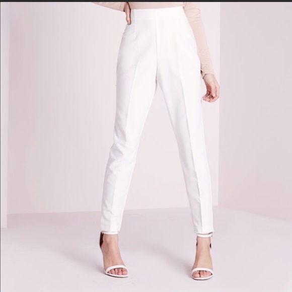 white skinny slacks
